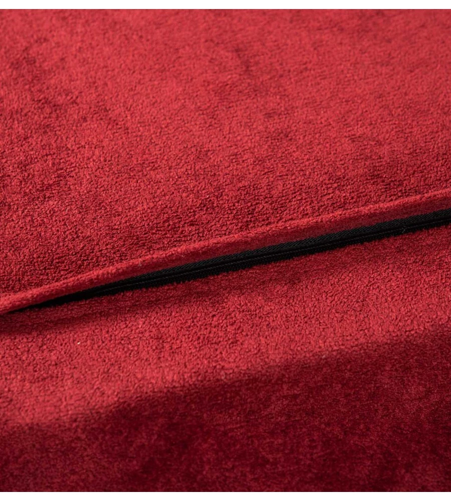 POLTRONA LETTO "QUEEN" IN TESSUTO BURGUNDY, 77x77X85 CM